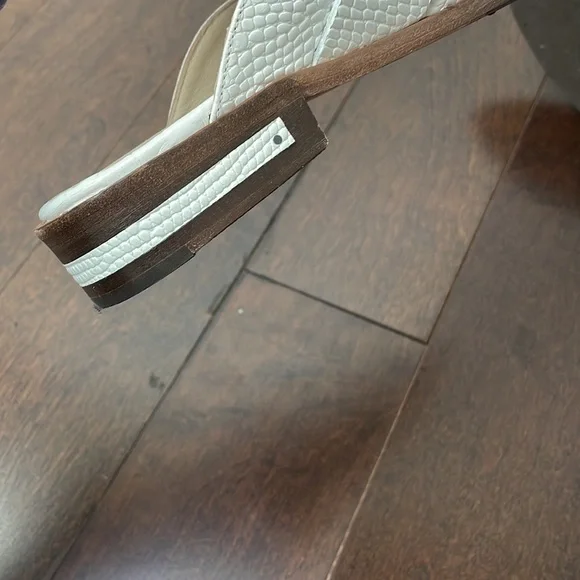 Freda Salvador White Croc-Embossed Mules - Picture 6 of 10